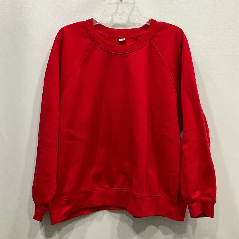 Men's Hoodies with Modern CutsSweatshirt Crewneck By Old Navy In Red, Size: Xxl