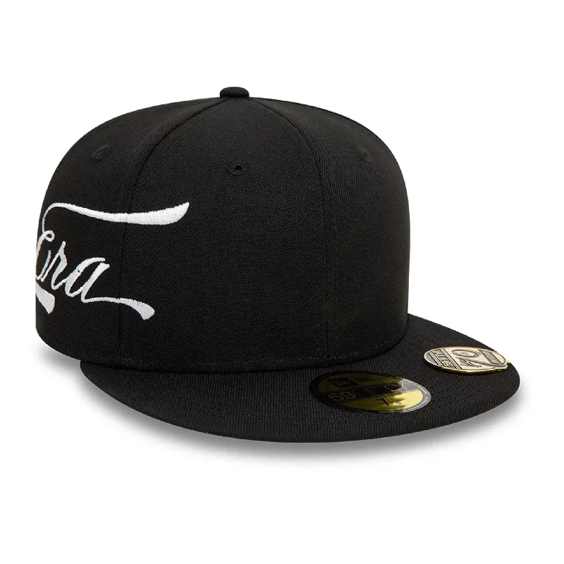 Boys' Snapback CapsNew Era Side Script Black 59FIFTY Fitted Cap