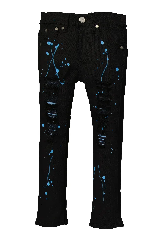 Rip and Tear Men's JeansLittle Boys Paint Splatter Print Distressed Jeans