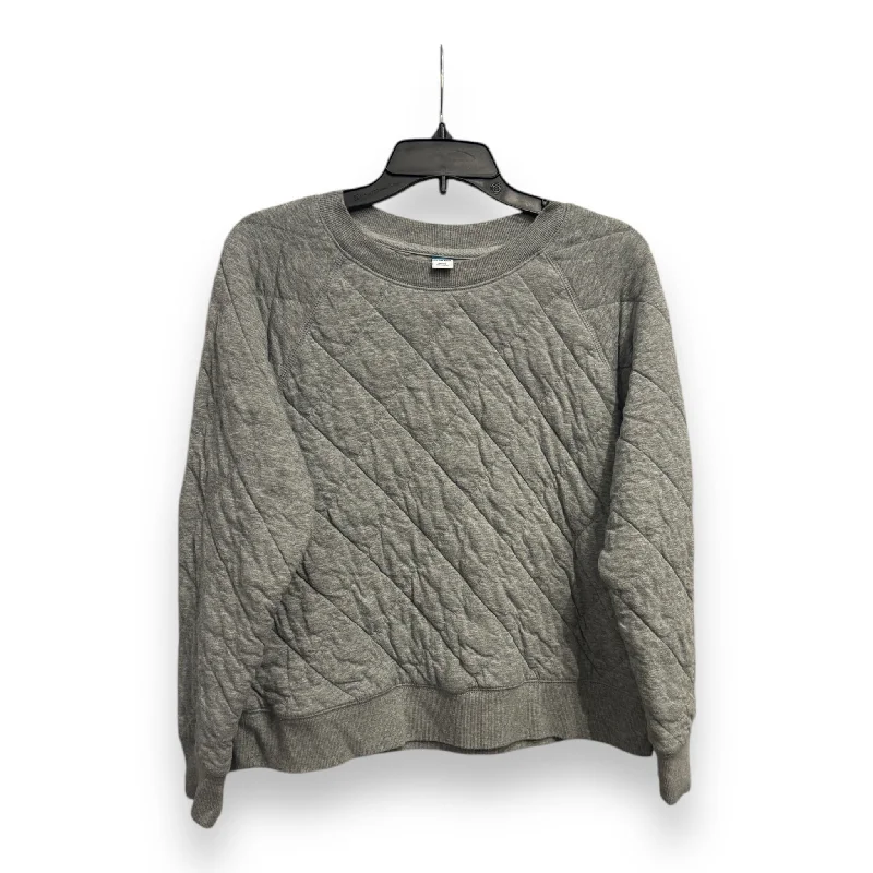 Men's Hoodies with Secret CompartmentsSweatshirt Crewneck By Old Navy In Grey, Size: L