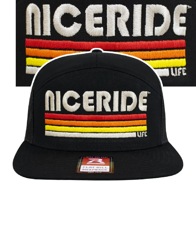 Attractive Bucket Hats"Trigger" 7 Panel Trucker Hat Available in "Evening Glow"