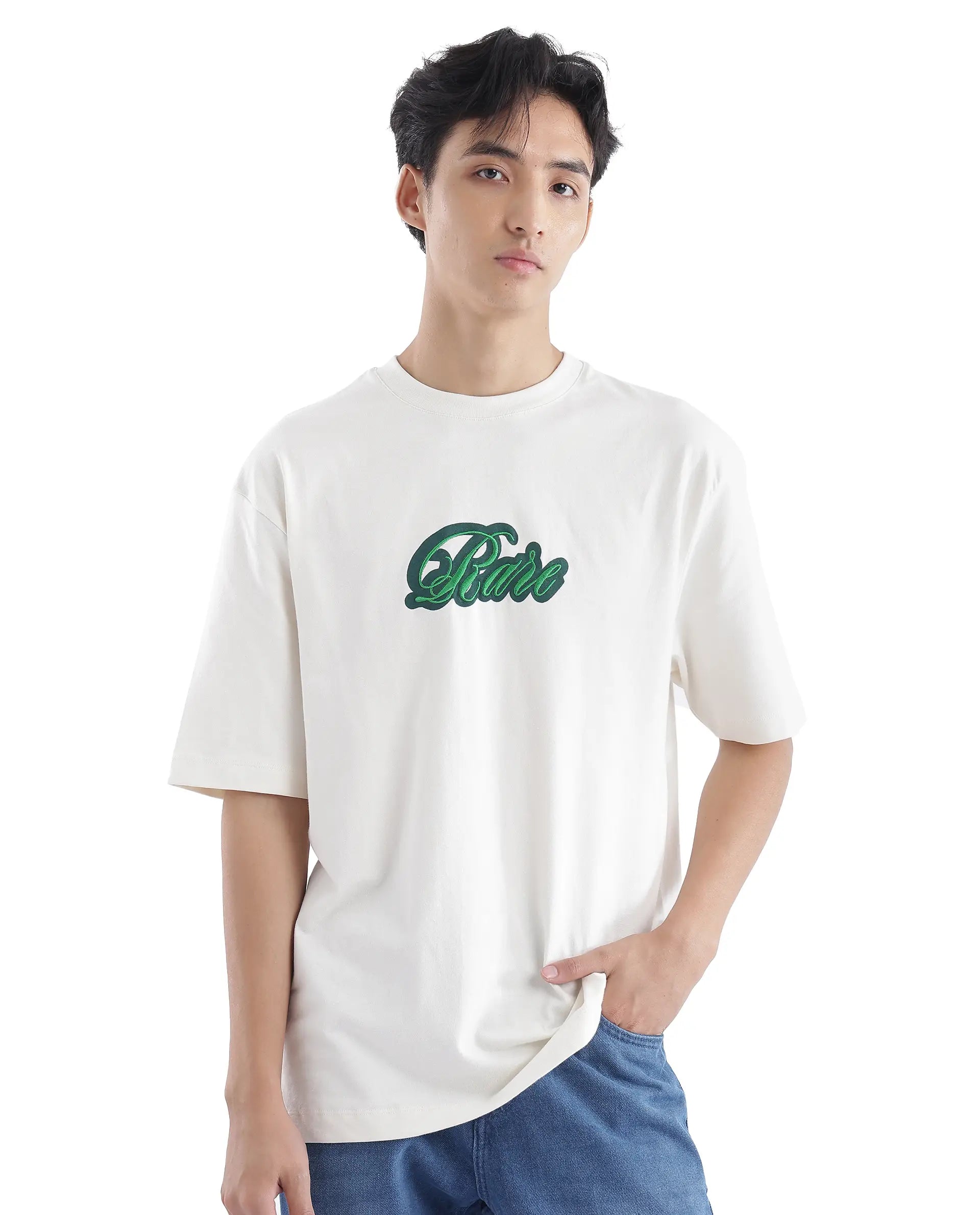 Men's Shirts with Appliquéd SleevesRare Rabbit Men Kenzo Off White Cotton Fabric Short Sleeve Crew Neck Oversized Fit Embroidered T-Shirt Men's Shirts with Appliquéd SleevesRare Rabbit Men Kenzo Off White Cotton Fabric Short Sleeve Crew Neck Oversized Fit Embroidered T-Shirt