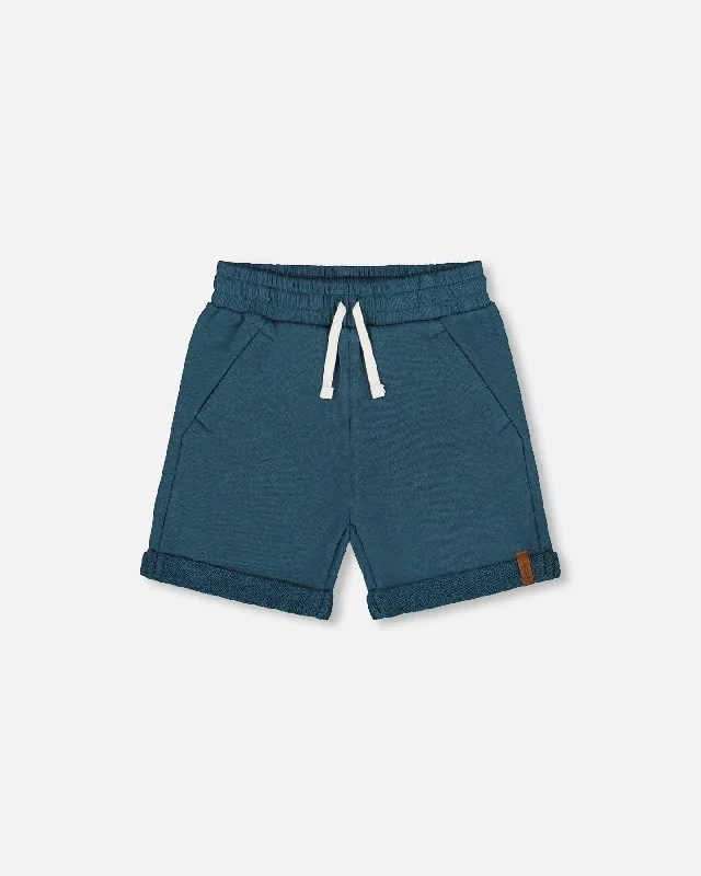 Cute Men's Bermuda ShortsFrench Terry Short Teal