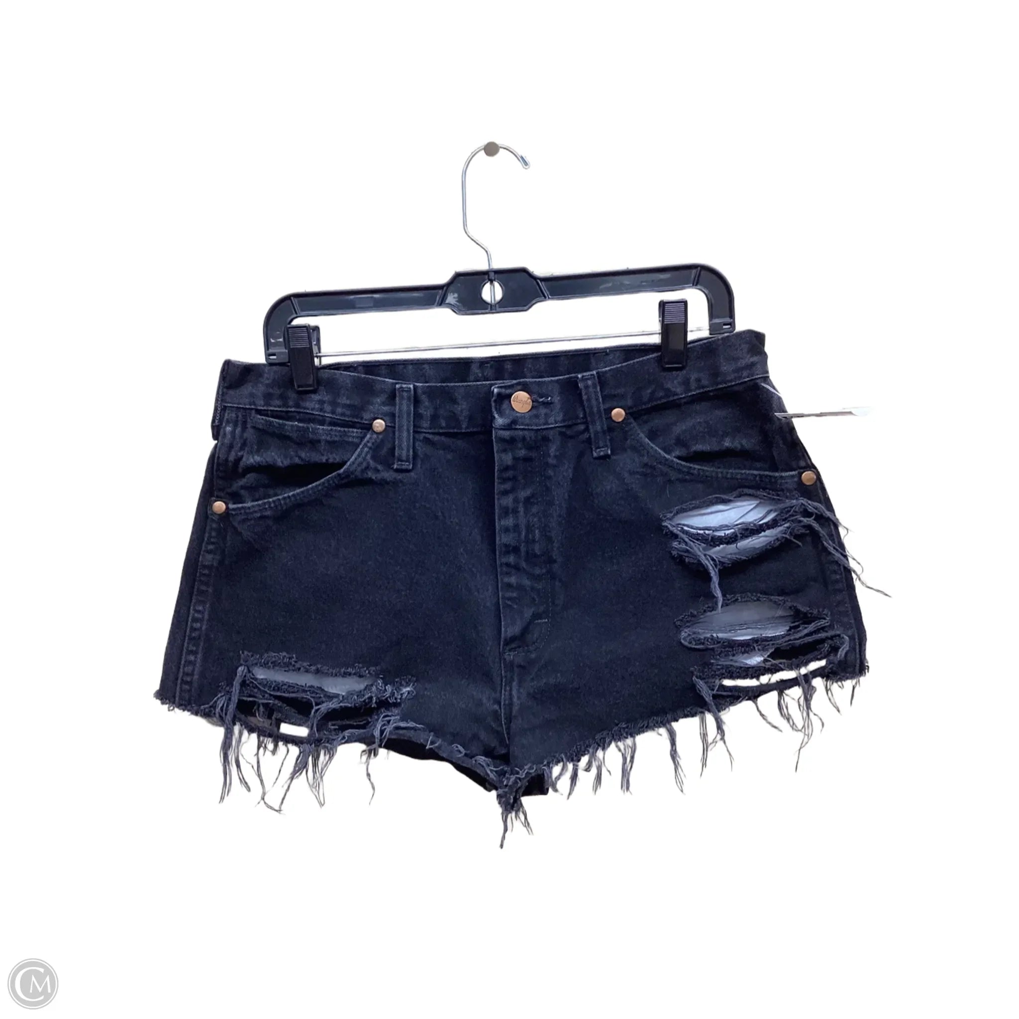 Resilient and Durable Men's Work ShortsShorts By Wrangler In Black Denim, Size: 0