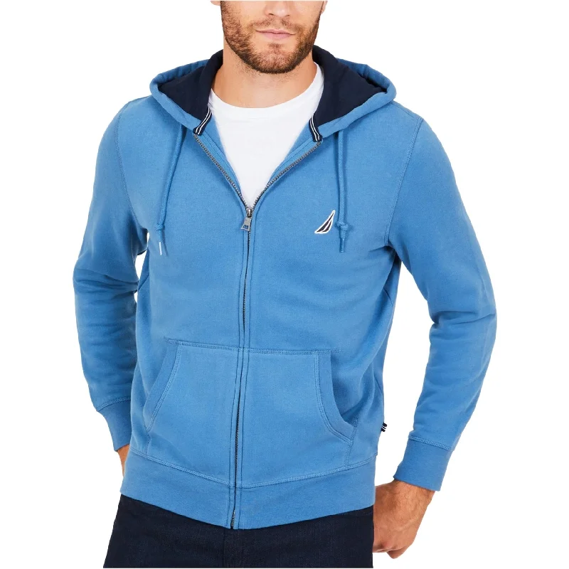 Layered Men's Vest SweatersNautica Mens Zip-Front Hooded Sweater, Blue, X-Small