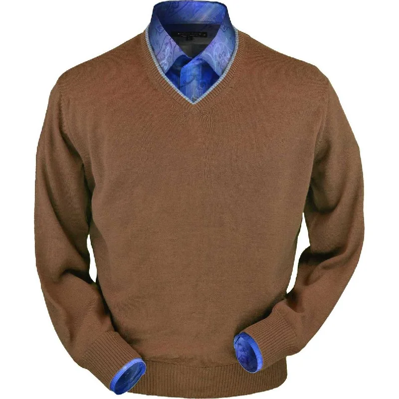 Men's Sweaters with Short SleevesRoyal Alpaca V-Neck Sweater in Vicuña by Peru Unlimited Men's Sweaters with Short SleevesRoyal Alpaca V-Neck Sweater in Vicuña by Peru Unlimited
