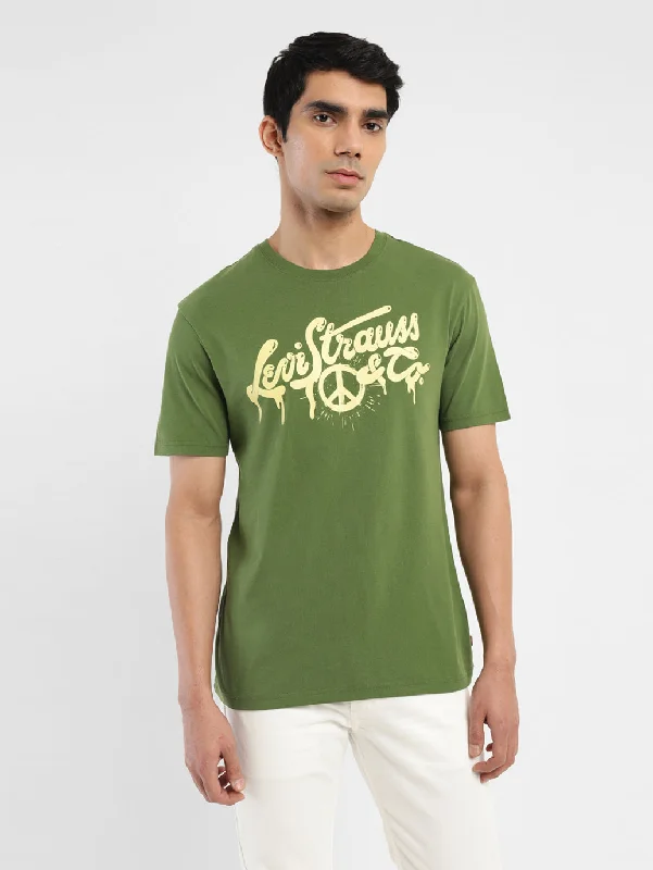 Men's Shirts for HikingMen's Graphic Print Crew Neck T-shirt
