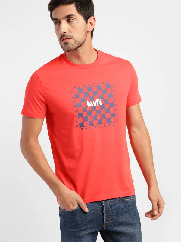 Men's Shirts with Animal PrintsMen's Graphic Print Slim Fit T-shirt Red