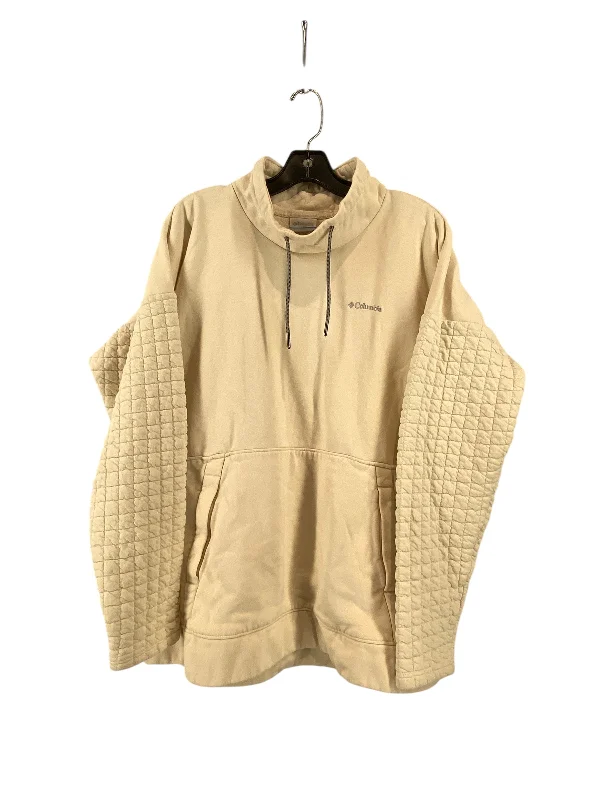 Comfortable Men's Fleece HoodiesAthletic Sweatshirt Collar By Columbia In Cream, Size: L Comfortable Men's Fleece HoodiesAthletic Sweatshirt Collar By Columbia In Cream, Size: L