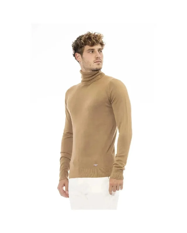 Men's Sweaters with Pleated DesignsBaldinini Trend Men's Beige Modal Sweater - 50 IT Men's Sweaters with Pleated DesignsBaldinini Trend Men's Beige Modal Sweater - 50 IT
