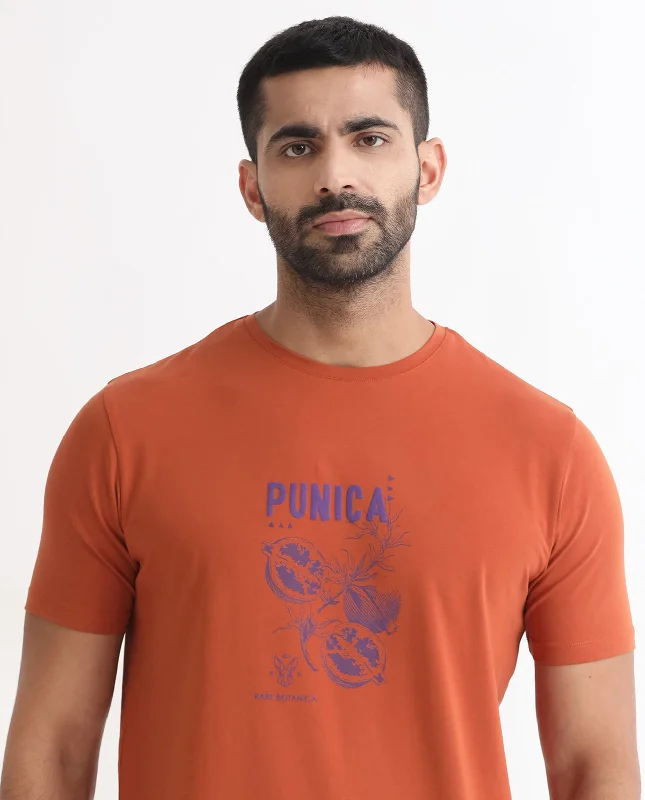 Men's Shirts with Patch PocketsRare Rabbit Men's Quet Rust Crew Neck With Botanical Chest Graphic Half Sleeves Slim Fit T-Shirt Men's Shirts with Patch PocketsRare Rabbit Men's Quet Rust Crew Neck With Botanical Chest Graphic Half Sleeves Slim Fit T-Shirt