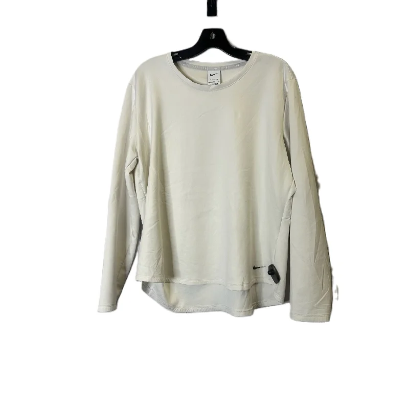 Men's Hoodies with ThumbholesAthletic Sweatshirt Crewneck By Nike Apparel In Cream, Size: Xl Men's Hoodies with ThumbholesAthletic Sweatshirt Crewneck By Nike Apparel In Cream, Size: Xl