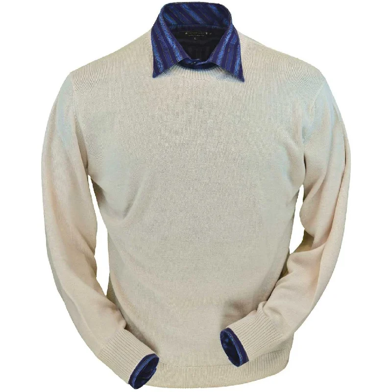 Men's Sweaters with Cable PatternsRoyal Alpaca Crew Neck Sweater in Natural by Peru Unlimited Men's Sweaters with Cable PatternsRoyal Alpaca Crew Neck Sweater in Natural by Peru Unlimited