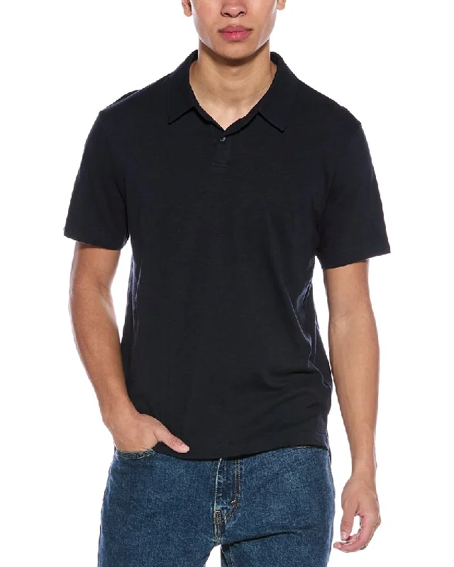 Men's Shirts with High NecksJames Perse Reverse Slub Jersey Polo Shirt