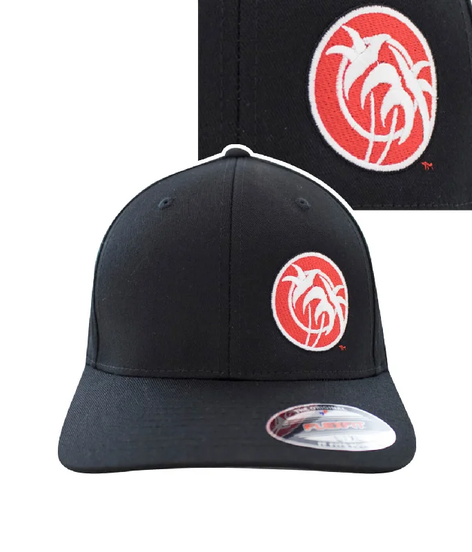 Sun-Protective Fishing Hats"Rojo Negro" Classic Flexfit Hat