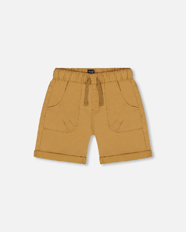 Short-Inseam Men's Dress and Chino ShortsStretch Twill Short Tan