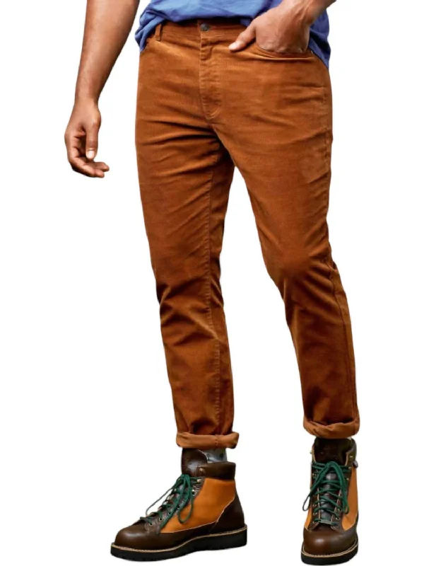 Men's Jeans with Fashionable RipsHarrison Corduroy Pants In Rust
