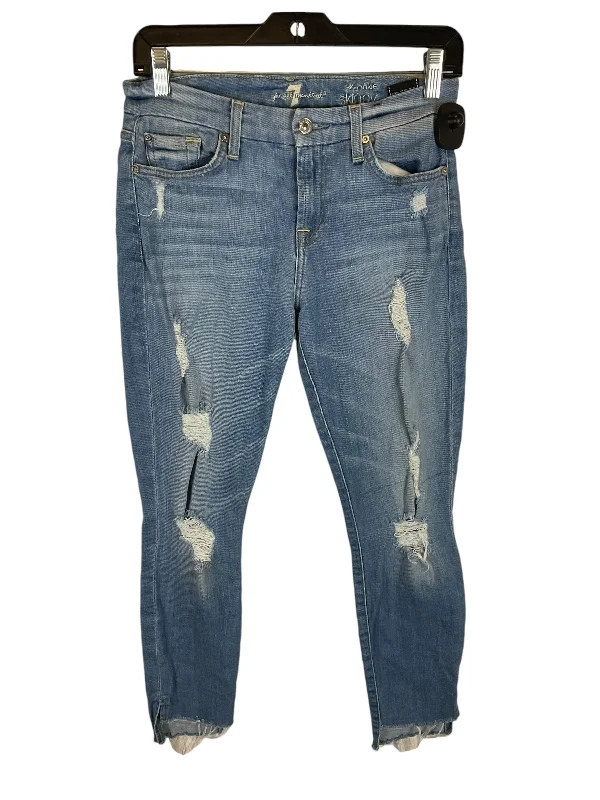 Authentic Men's Denim JeansJeans Designer By 7 For All Mankind In Blue Denim, Size: 2