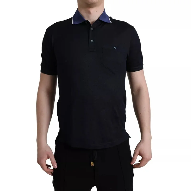 Men's Shirts with Roll-Up SleevesDolce & Gabbana blue Colla Short Sleeve Polo Men's T-shirt (Pre-Owned) Men's Shirts with Roll-Up SleevesDolce & Gabbana blue Colla Short Sleeve Polo Men's T-shirt (Pre-Owned)