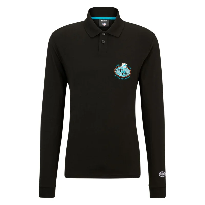 Men's Unique and Designer TopsBOSS x NFL long-sleeved polo shirt with collaborative branding Men's Unique and Designer TopsBOSS x NFL long-sleeved polo shirt with collaborative branding