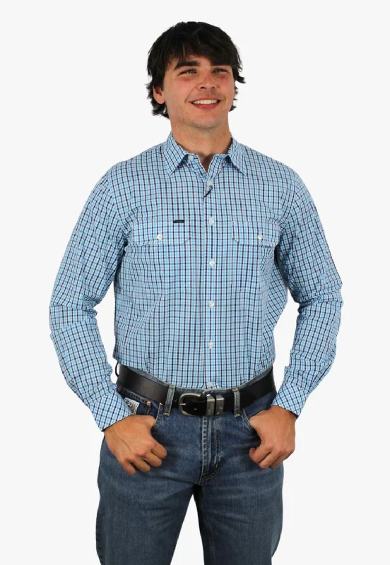 Men's Performance Fabric Shirts for All-Day ComfortPilbara Mens Check Long Sleeve Shirt Men's Performance Fabric Shirts for All-Day ComfortPilbara Mens Check Long Sleeve Shirt