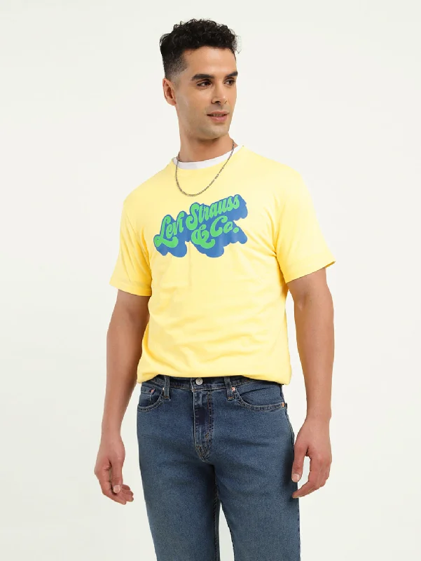 Men's Shirts with Embroidered DesignsMen's Brand Logo Crew Neck T-Shirt