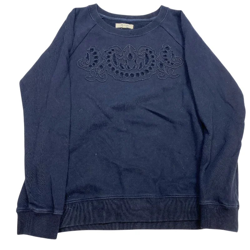 Men's Hoodies with Zipper DetailsSweatshirt Crewneck By Madewell In Navy, Size: M