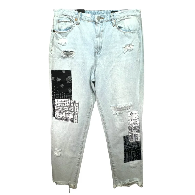 Cool Men's JeansThe Madison High Rise Crop Patchwork Jeans Designer By Blanknyc In Late Night Out, Size: 8 Cool Men's JeansThe Madison High Rise Crop Patchwork Jeans Designer By Blanknyc In Late Night Out, Size: 8