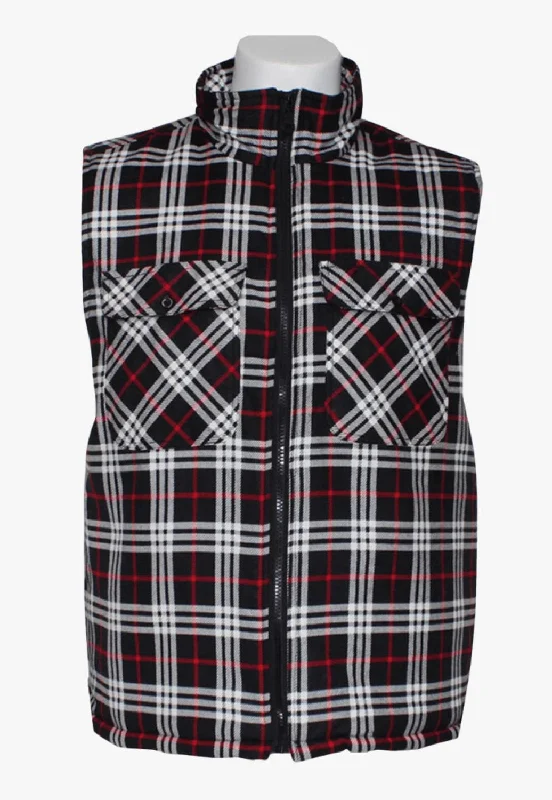 Men's Coats with LiningPilbara Zipper Flannelette Quilted Vest