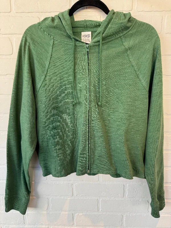Men's Hoodies with Hidden ZippersSweatshirt Hoodie By Pink In Green, Size: S