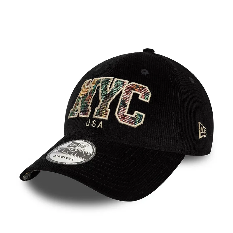 Waterproof Fishing HatsNYC City Jacquard Black 9FORTY Adjustable Cap