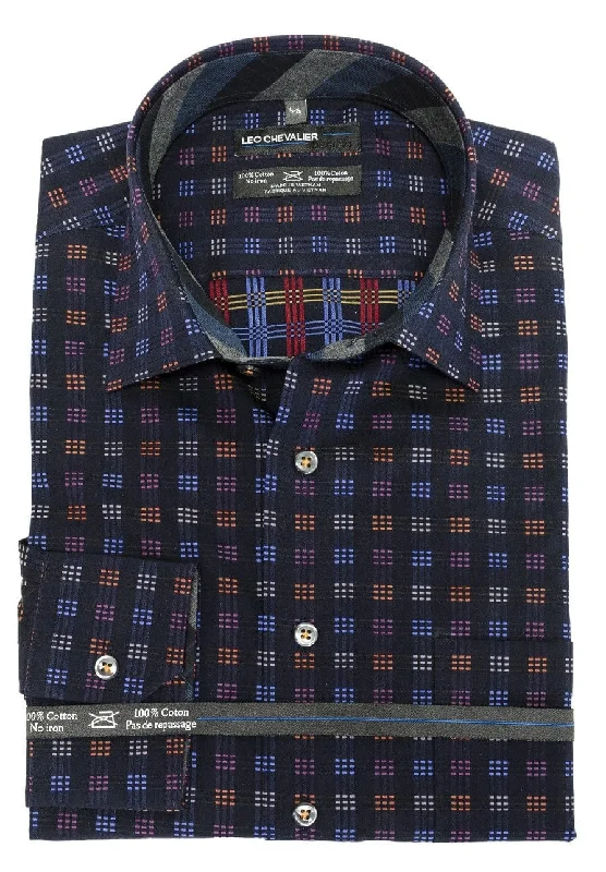 Men's Luxury Shirts for High-End FashionLeo Chevalier 100% Cotton Long Sleeve Sport Shirt - 425469 Men's Luxury Shirts for High-End FashionLeo Chevalier 100% Cotton Long Sleeve Sport Shirt - 425469