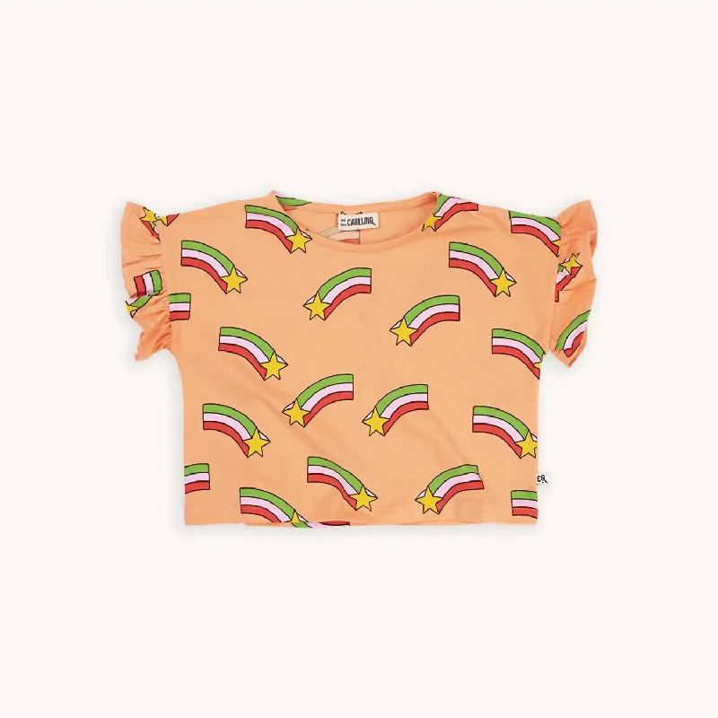 Men's Luxury Shirts for High-End FashionGirl's Frilled Shirt In Peach