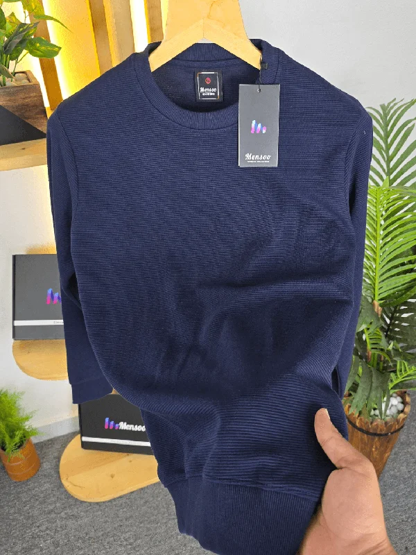 Men's Shirts with Bow TiesFS Popcorn Lining T-shirt Navy