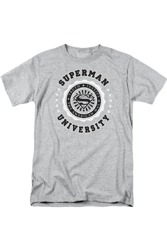 Men's Shirts with Hook-and-Loop ClosuresSuperman Superman University Short Sleeve Adult Tee / T-Shirt Men's Shirts with Hook-and-Loop ClosuresSuperman Superman University Short Sleeve Adult Tee / T-Shirt