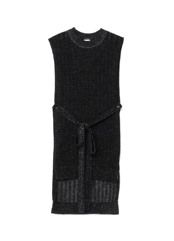 Men's Coats with Slim FitsMo/W/Ny Plaiting Knit Stole Vest
