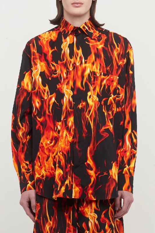 Men's Coats for Winter CampingVetements Fire Shirt