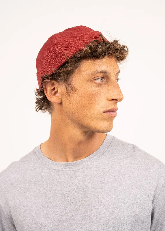 Reversible Sun HatsMiki deck hat - in cotton canvas (BRIQUE)