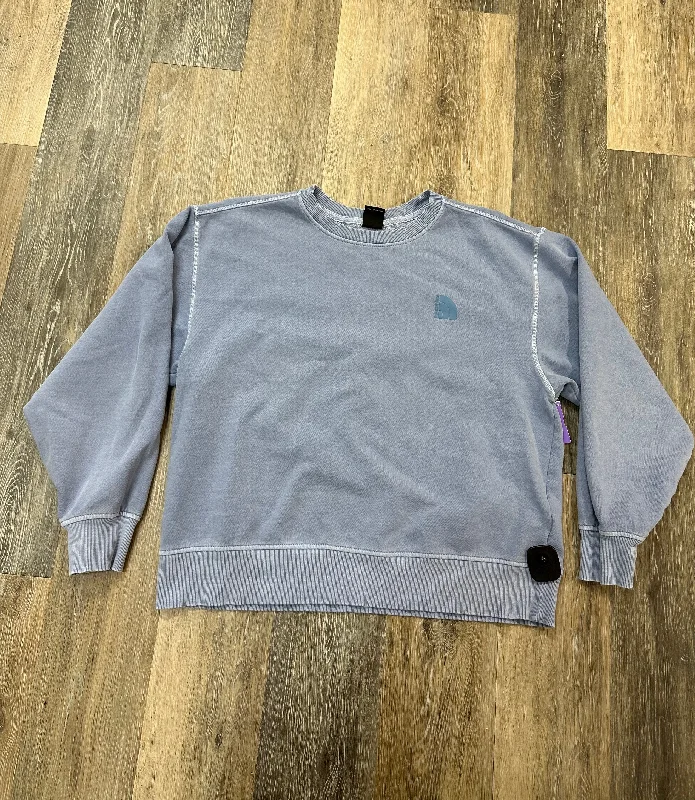 Men's Hoodies with Reinforced HemsAthletic Sweatshirt Crewneck By The North Face In Blue, Size: L Men's Hoodies with Reinforced HemsAthletic Sweatshirt Crewneck By The North Face In Blue, Size: L