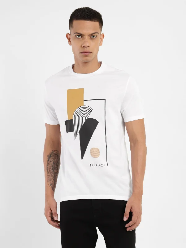 Men's Shirts with Pocket SquaresMen's Graphic Print Crew Neck T-shirt