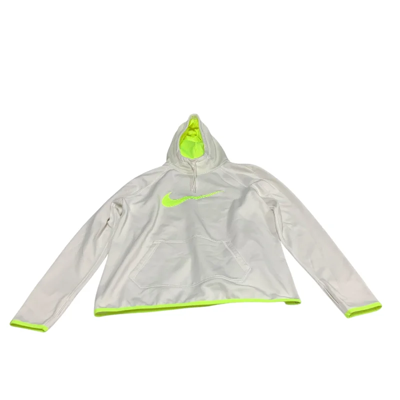 Men's Hoodies with Adjustable HoodsAthletic Sweatshirt Hoodie By Nike Apparel In White, Size: L