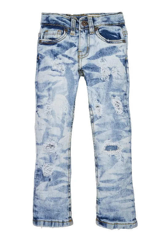 Elegant Straight-Leg Men's JeansToddler Boys Acid Wash Distressed Jeans