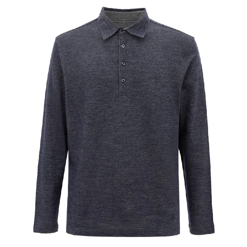Men's Shirts with Striped PatternsCorneliani  Wool Polo Men's Shirt