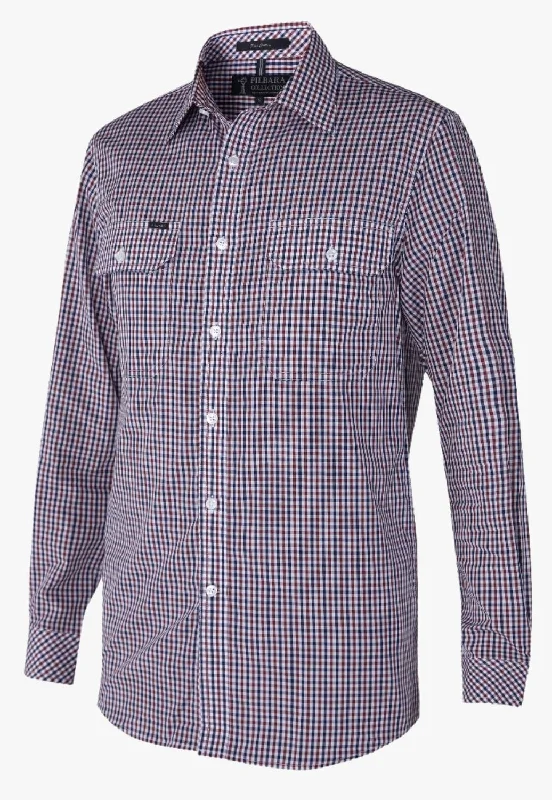 Men's Iron-Free Shirts for Wrinkle-Resistant WearPilbara Mens Check Long Sleeve Shirt Men's Iron-Free Shirts for Wrinkle-Resistant WearPilbara Mens Check Long Sleeve Shirt