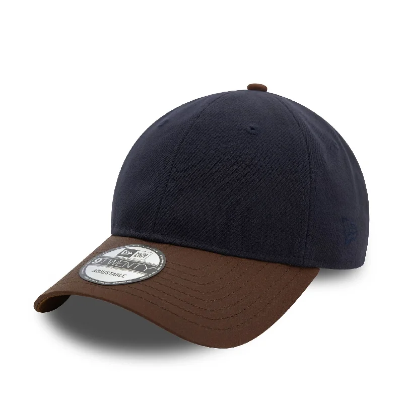Plain Beanie CapsNew Era Image Heavy Twill Navy 9TWENTY Adjustable Cap