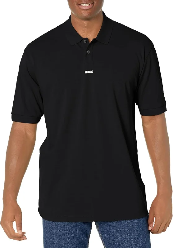 Patterned Men's Hawaiian ShirtsHugo Men's Dangula Small Logo Polo Shirt, Black