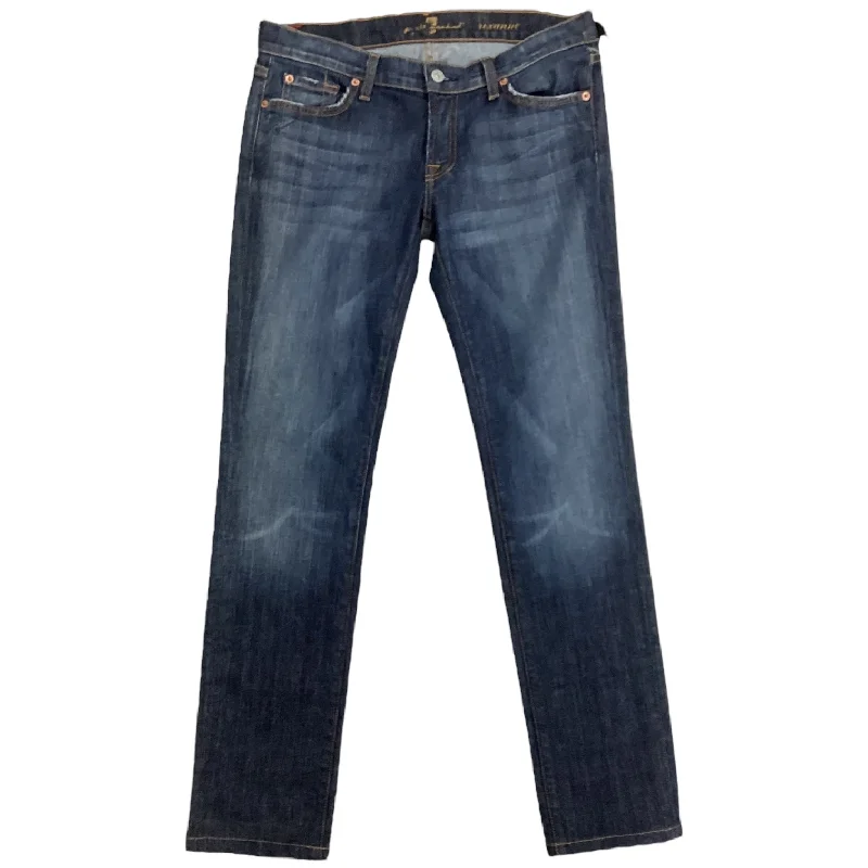 Slim-Fit Men's JeansJeans Designer By 7 For All Mankind In Blue Denim, Size: 6