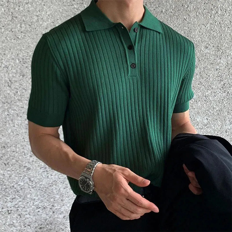 Men's Shirts with Belt AttachmentsSummer Men's Clothing Retro Knit Lapel Striped Polo Shirt Solid Color Short Sleeve Fashion Light Luxury Popular Knitwear M-3XL Men's Shirts with Belt AttachmentsSummer Men's Clothing Retro Knit Lapel Striped Polo Shirt Solid Color Short Sleeve Fashion Light Luxury Popular Knitwear M-3XL