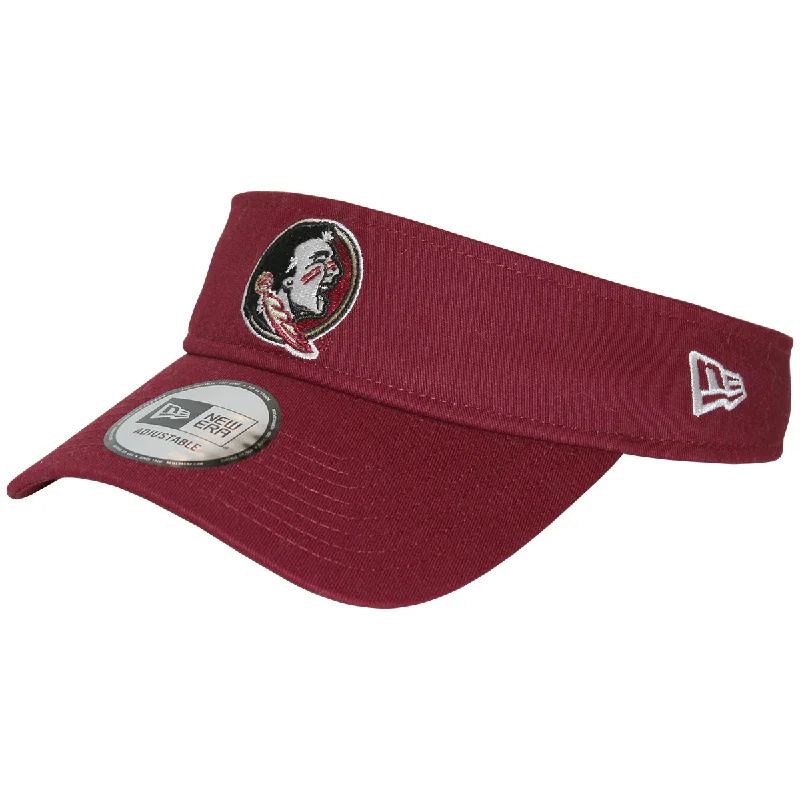 Beach Sun HatsNew Era Seminole Logo Adjustable Visor - Garnet