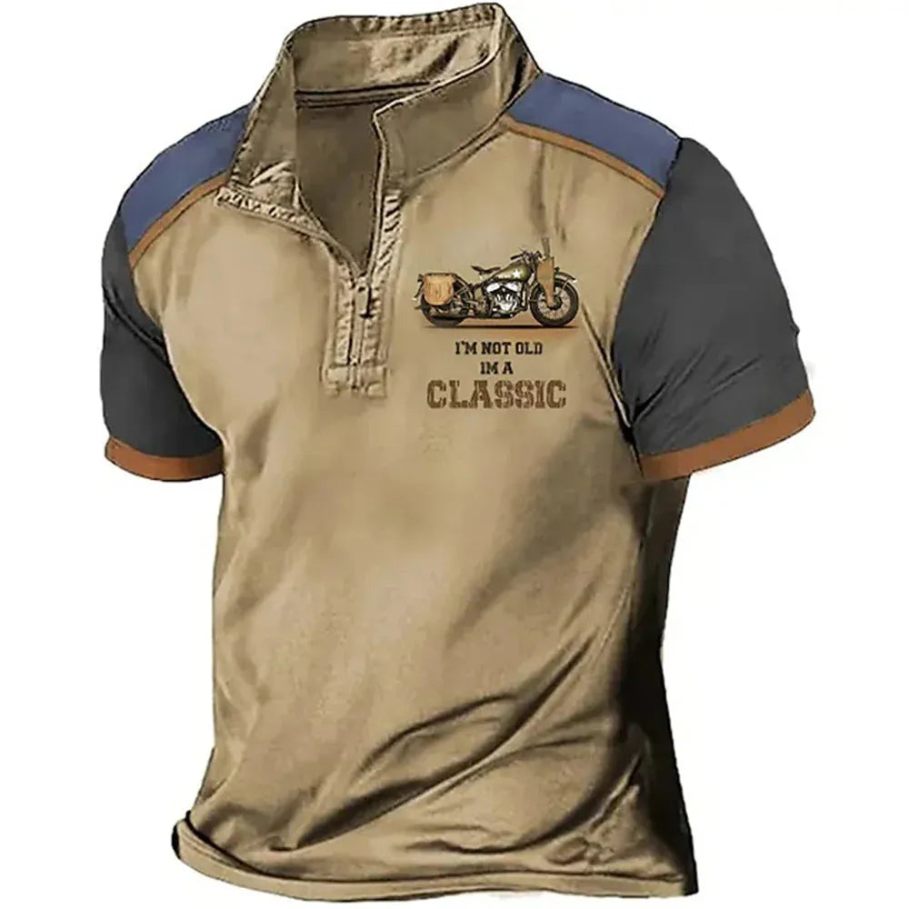 Men's Shirts with Zippered PocketsVintage Short Sleeve Men's Polo Shirts Motocycle 3d Print Lapel Zipper Man Top High Quality Oversized Male Shirt Casual Clothing Men's Shirts with Zippered PocketsVintage Short Sleeve Men's Polo Shirts Motocycle 3d Print Lapel Zipper Man Top High Quality Oversized Male Shirt Casual Clothing